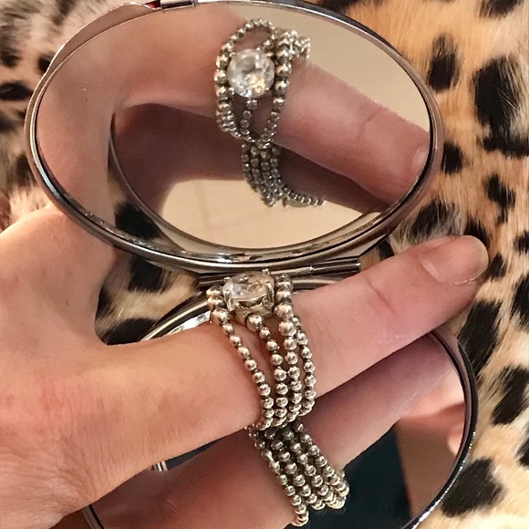 Sterling Silver & White Topaz- Caviar Artisan Ring - Picture 6 of 11